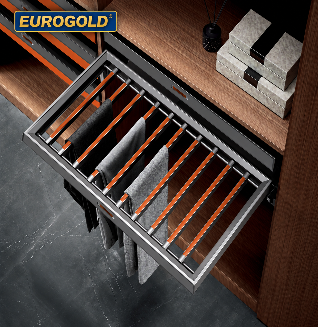 Vắt quần âu, ray giảm chấn Lumiere Eurogold EAL6560 Vắt quần âu, ray giảm chấn Lumiere Eurogold EAL6560